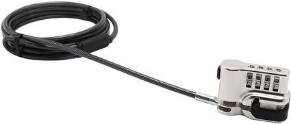 Dicota Security Cable Lock - Silver - 2.0 m - for Microsoft Surface Go, Go 2, Pro (2017), Pro 4, Pro 6, Pro 7