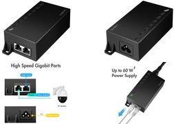 LogiLink Gigabit PoE++ Injector 60W - Compatible with IEEE802.3af/at/bt POE007