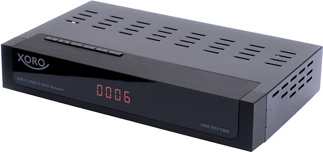 Xoro HRM 7670 TWIN Cable Terrestrial Full HD Black TV Set-Top Box