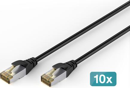 DIGITUS CAT 6A S-FTP Outdoor 10x5M Black Cable Pack | Model DK-1644-A-050-OD-10