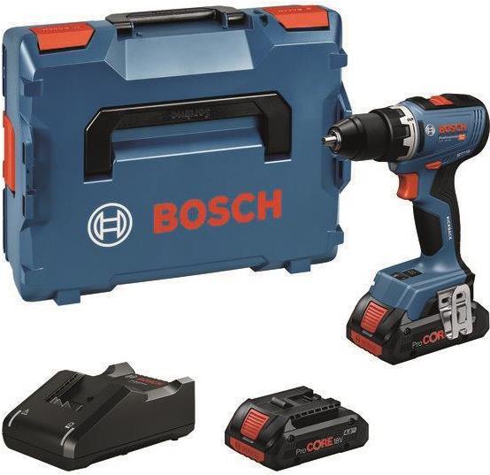 BOSCH PROFESSIONAL GSR 18V-65 Drill/Driver + Case + 2 ProCORE18V 2x4.0Ah Batteries