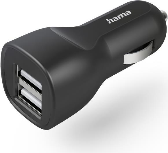 Hama Dual USB-A Car Charger 12W - Compact Design
