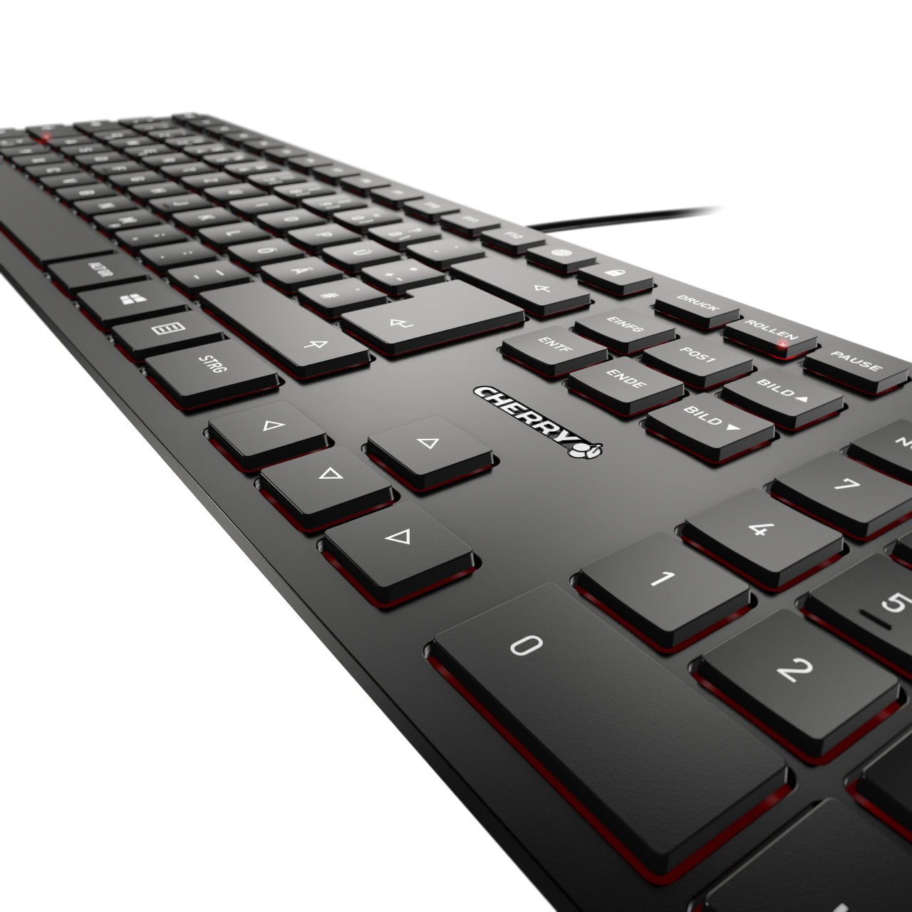 CHERRY KC 6000 slim - Tastatur - USB - Deutschland - Schwarz
