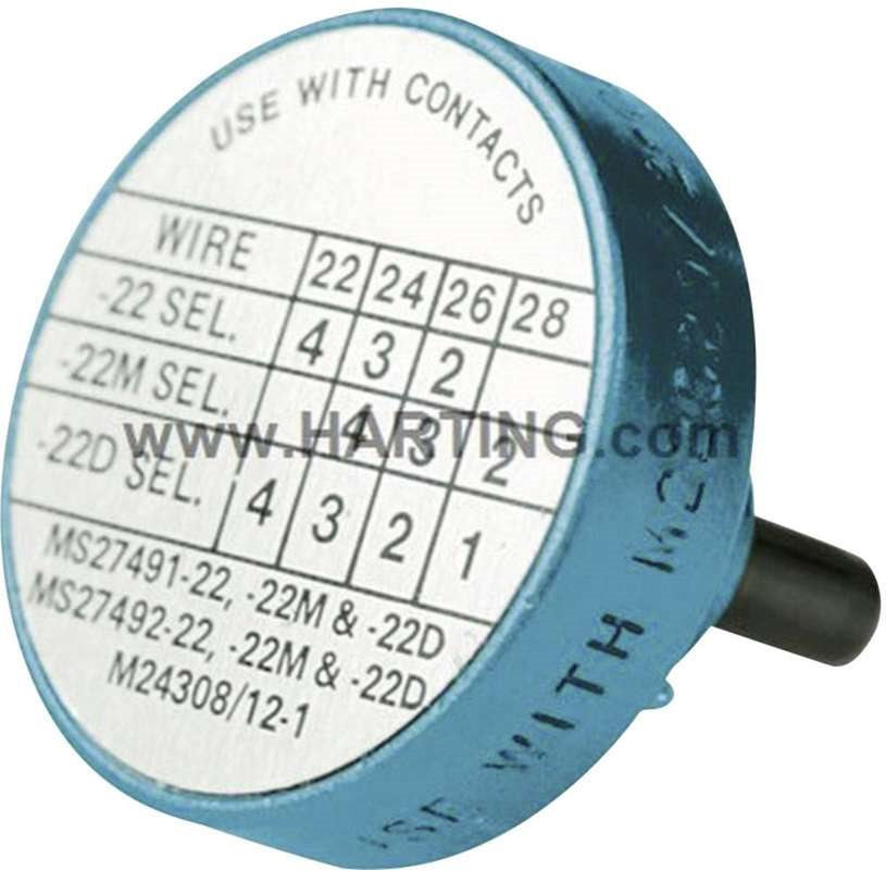 HARTING Positioner 09 99 000 0531 - Crimp Contact Tool - Blue - 1 pc.