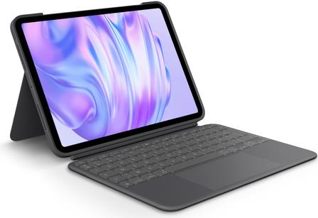 Logitech Combo Touch - Keyboard Folio Case - Backlit - Apple Smart Connector - AZERTY - French - Graphite - for Apple 11-inch iPad
