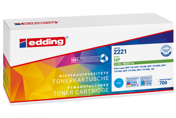 EDDING EDD-2221 Cyan Toner Compatible with HP 117A - 18-2221