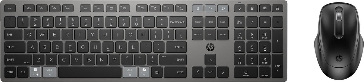 HP 720 Keyboard and Mouse Set - Multi-device, Wireless, German Layout 9T5A9AA