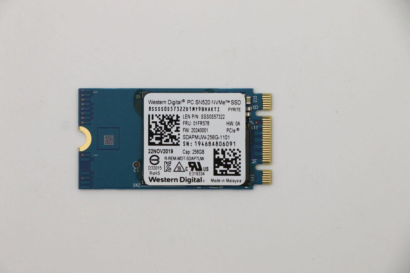 Lenovo SDK 1101 - 256 G M.2 PCIe 2242 SS - 01FR578