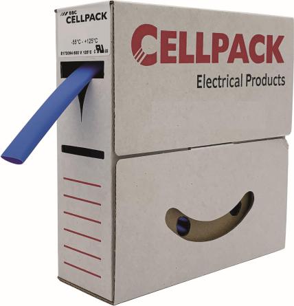Cellpack GmbH Heat Shrink Tubing in Dispenser Box 10 m SB 6.4-3.2 bl | 127060