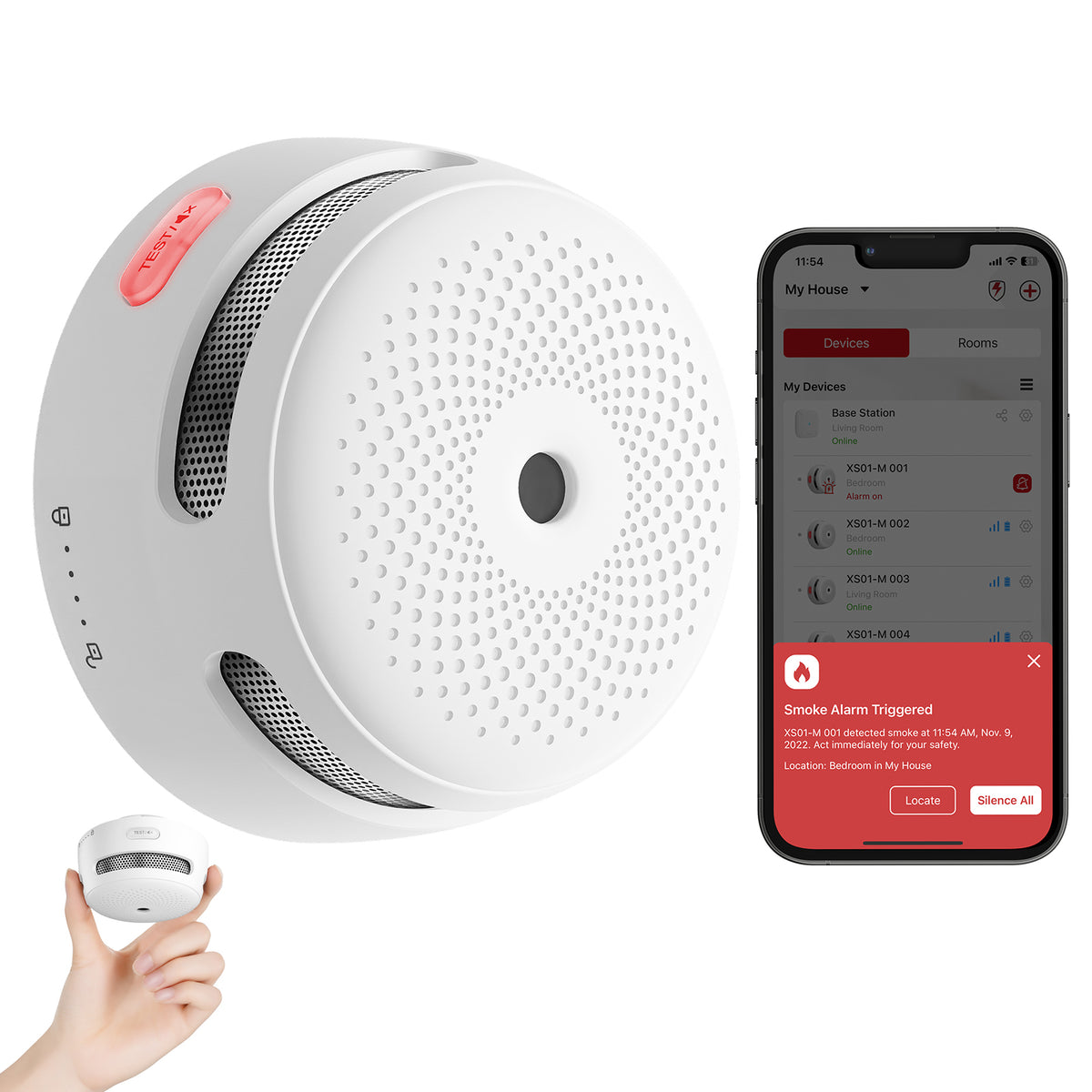 X-Sense ZASXS00136WEU XS01-M Smoke Detector - 78 x 48 x 78 mm