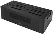 StarTech.com 4 Bay SATA Dock for 2.5"/ 3.5" SSD/ HDD - USB 3.1 USB-C/ USB-A - Black 6Gb/s
