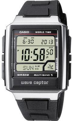Casio Wave Ceptor WV-59R-1AEF Silver Funk Watch 48.3 x 39 x 12.5 mm