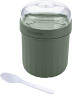 Fackelmann Muesli To Go Container Green/White 0.5 L Cup with Silicone Seal 26929