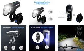 FISCHER FAHRRAD Bicycle Headlight - LED - Battery Operated - Black (50690)