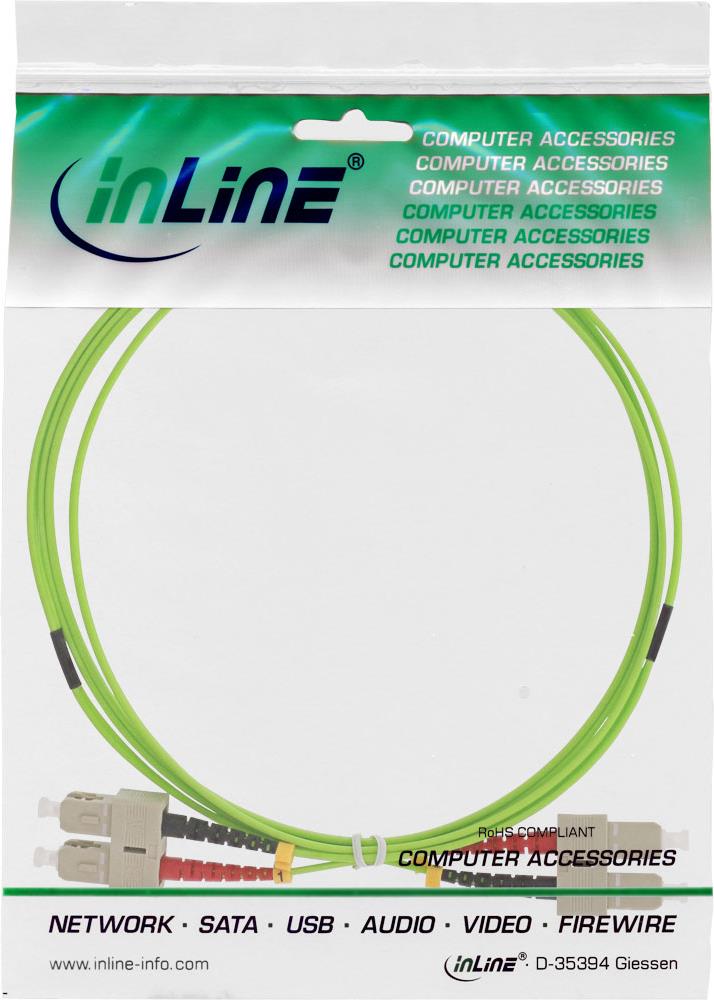 InLine 83515Q Fiber Optic Cable - 15 m - 2x SC - Green - Model 83515Q