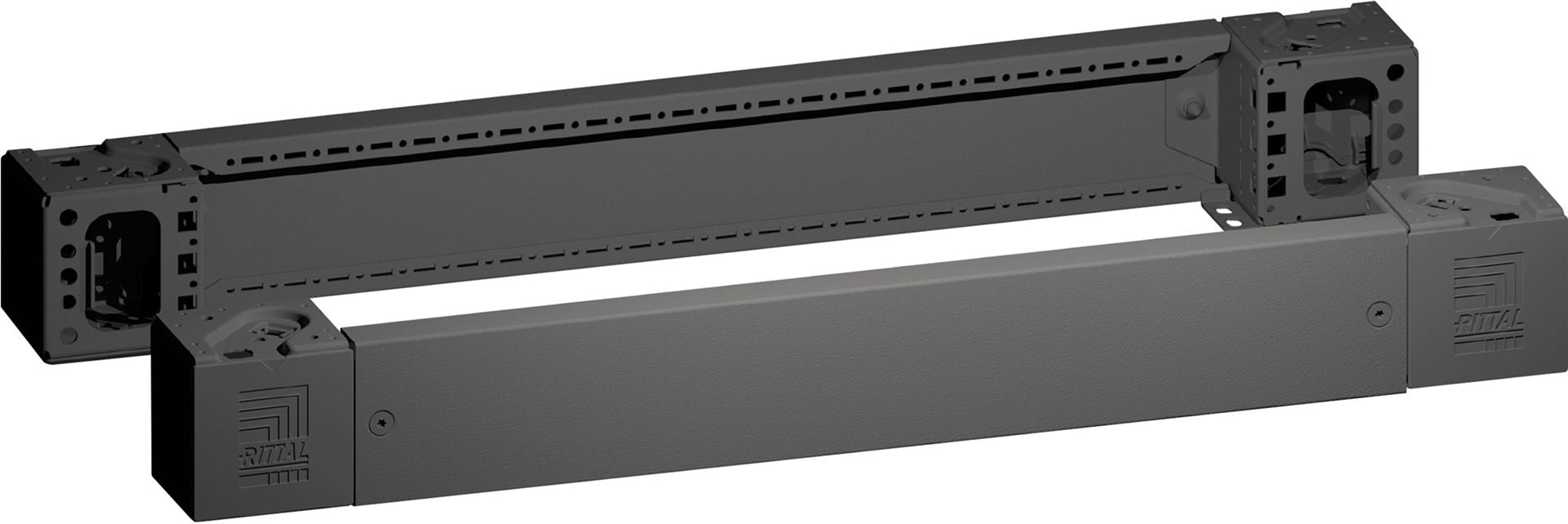 Rittal Baseboard with Cover - Sheet Steel - RAL 9005 - Pack of 2 - Model 8660003