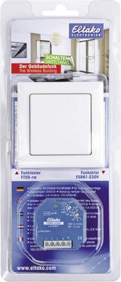 Eltako BPS55 Blister Pack Switch, Radio Impulse Switch, 2000W, Flush Mounting (30000037)