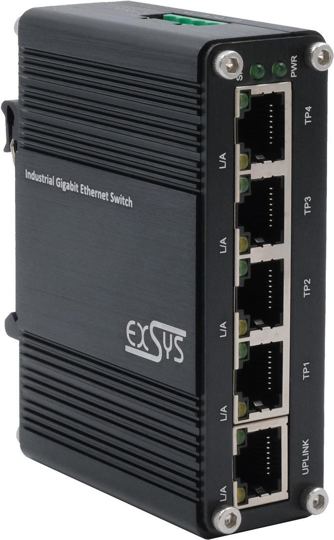 EXSYS GmbH Mini 5-Port Ethernet Switch - 5*10/100/1000Tx EX-62020