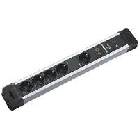 BACHMANN Tabletop Power Strip, 1+4-way, Master+Slave, 200 cm, 19.07.1170