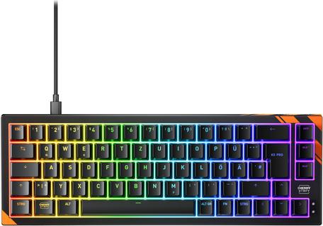 CHERRY K5 PRO TMR COMPACT Gaming Keyboard USB QWERTZ German Black, Orange Model G8E-24200LACADE-2