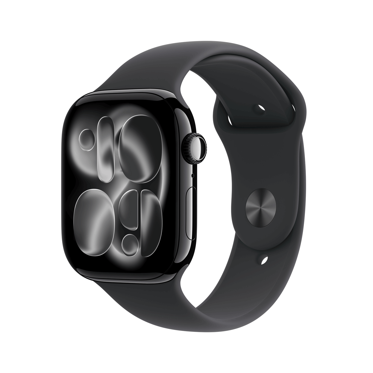 Apple Watch Series 11 GPS + Cellular 46 mm Jet Black Aluminium Case with Black Sport Band - M/L (MFC44ZR/A)
