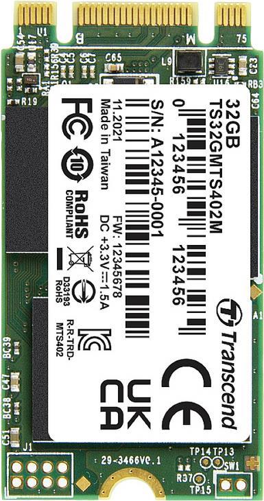 Transcend MTS402M M.2 32 GB Serial ATA III MLC NAND (TS32GMTS402M)