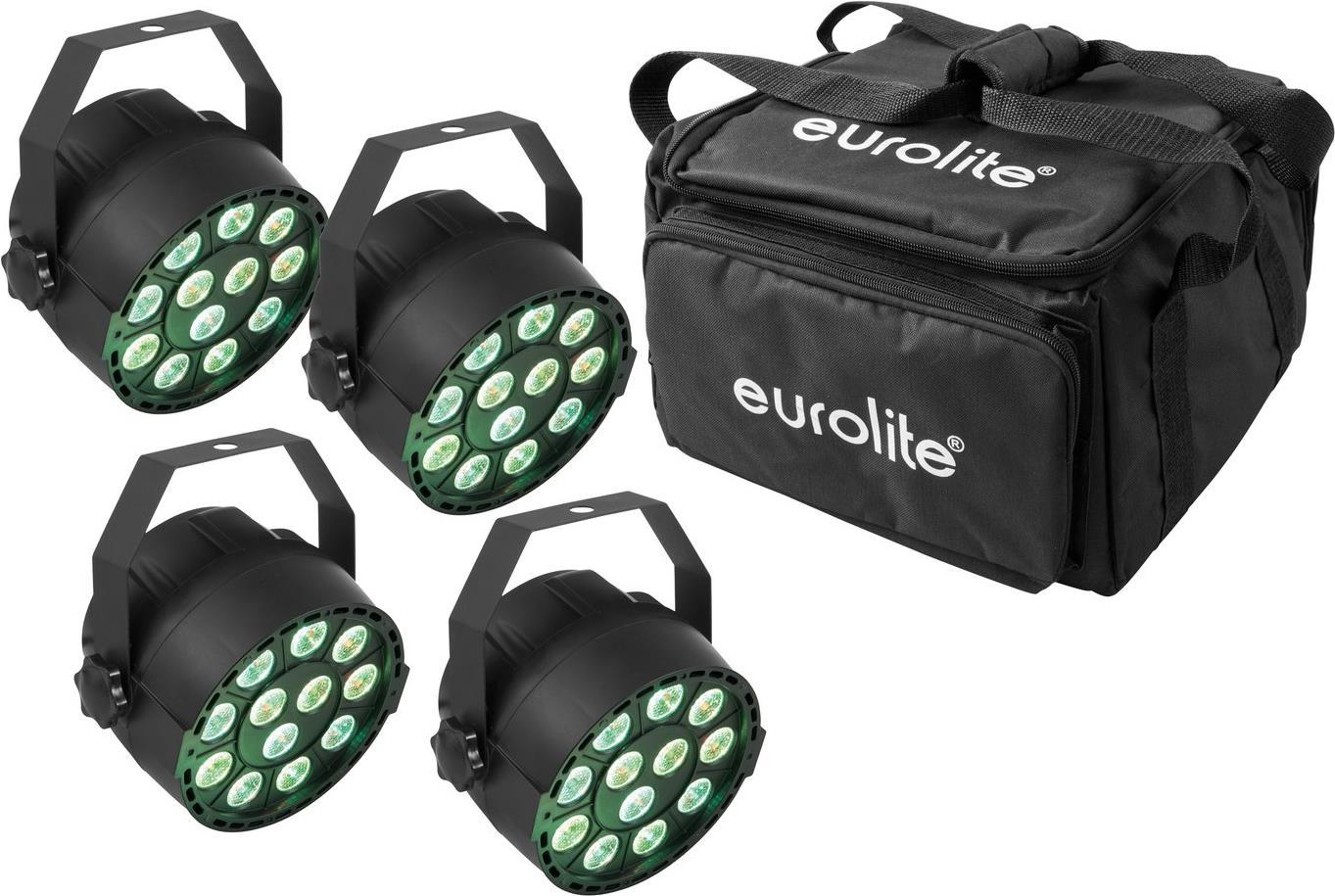 EUROLITE Set of 4 LED PARty TCL Spots + Soft-Bag (20000540)