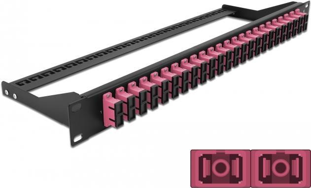 Delock Patch Panel - Rack Mountable - SC Duplex MM X 24 - Black/Violet