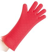 HYGOSTAR Silicone Glove HEATBLOCKER, Red, 350 mm, 1 Piece 5-finger