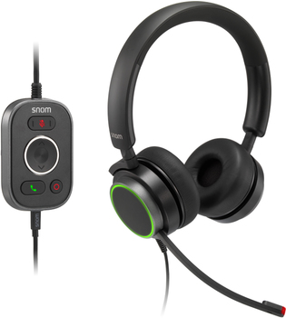 Snom A330D Wired Duo Headset for Office/Call Center (00004598)