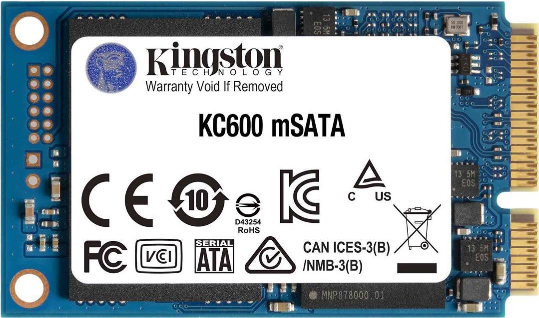 Kingston KC600 SSD 1024GB mSATA SATA 6Gb/s (SKC600MS/1024 G) 256-Bit-AES