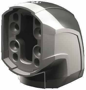Rittal CP 60 - 90° Angled Piece for PC Enclosure Support Arm Systems - RAL 7035, RAL 7024 (6206.600)