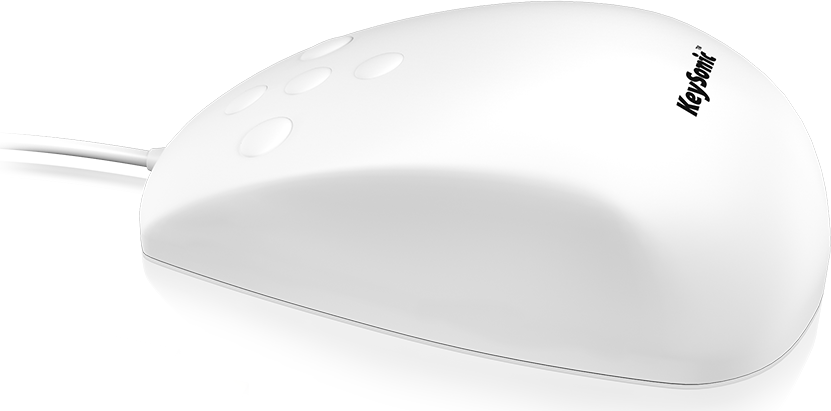 KeySonic KSM-3020 M-W Mouse, Wired, 5 Buttons, USB, White