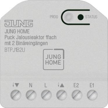 Jung JUNG HOME Puck Shutter Actuator 1 Channel with 2 Binary Inputs - BTPJ1B2U