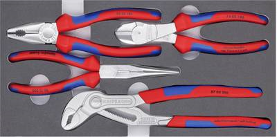 KNIPEX Pliers Set Basic Chrom 4-Piece Foam Tray - Model 00 20 01 V17