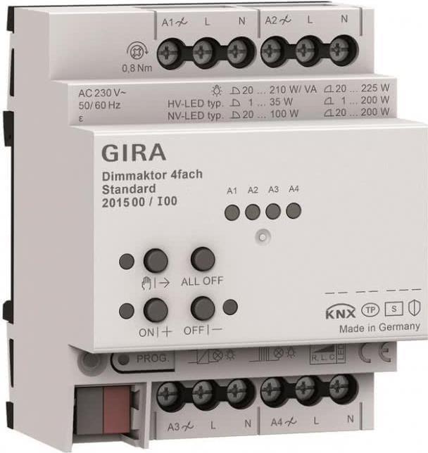 Gira Fire Dimmer 4-channel REG KNX Secure 201500