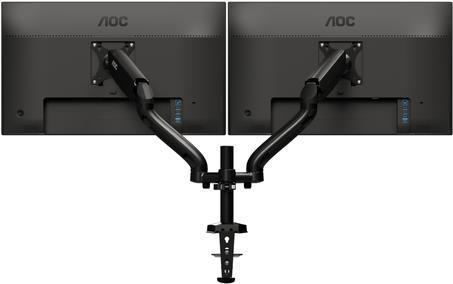 AOC AD110D0 Desk Mount for 2 LCD Displays Adjustable Arm Up to 68.6 cm
