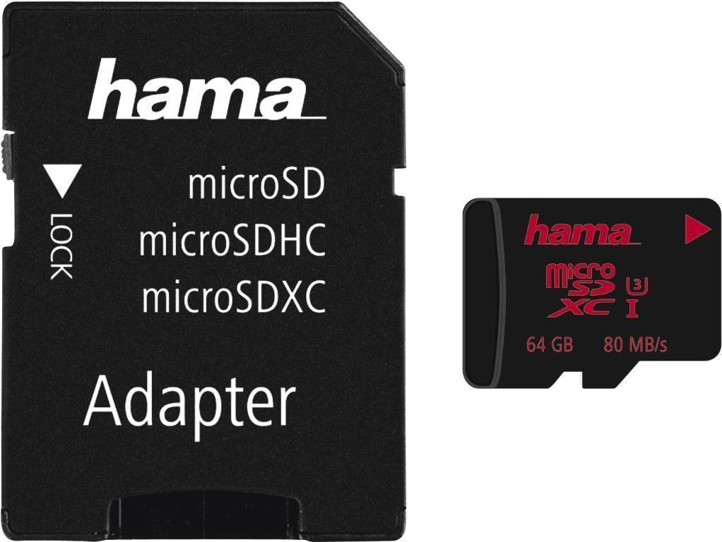 Hama 64 GB MicroSDXC UHS-I Class 3 Memory Card 00213115