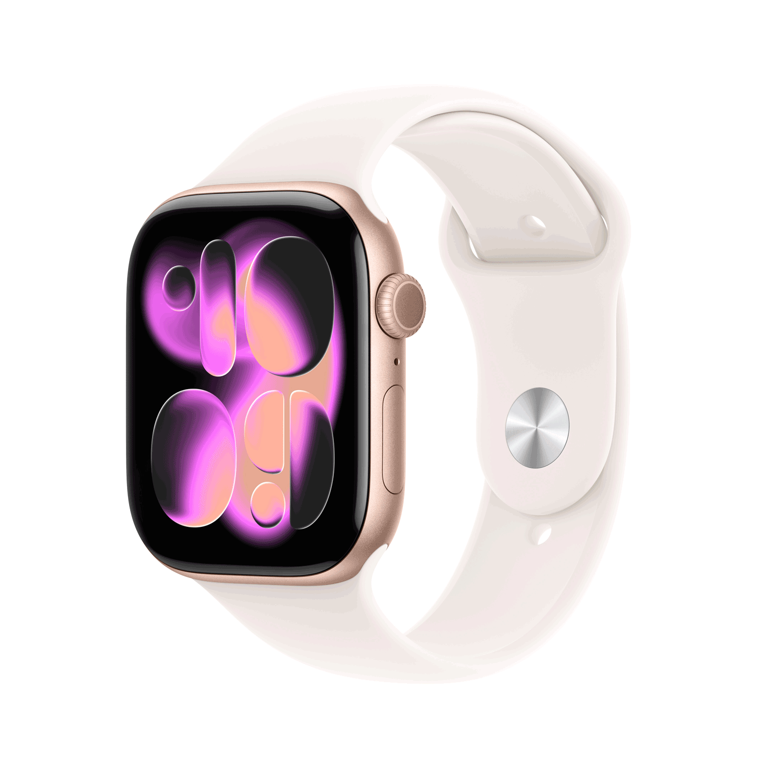 Apple Watch Series 11 GPS + Cellular - 46 mm - Rose Gold Aluminium Case - Light Blush Sport Band - S/M (MFCG4ZR/A)