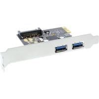 InLine® Interface Card, 2x USB 3.0, PCIe, with SATA Power, Includes Low-Profile Bracket (76666 L)