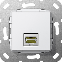 GIRA RJ-45 Socket - White (4847646)