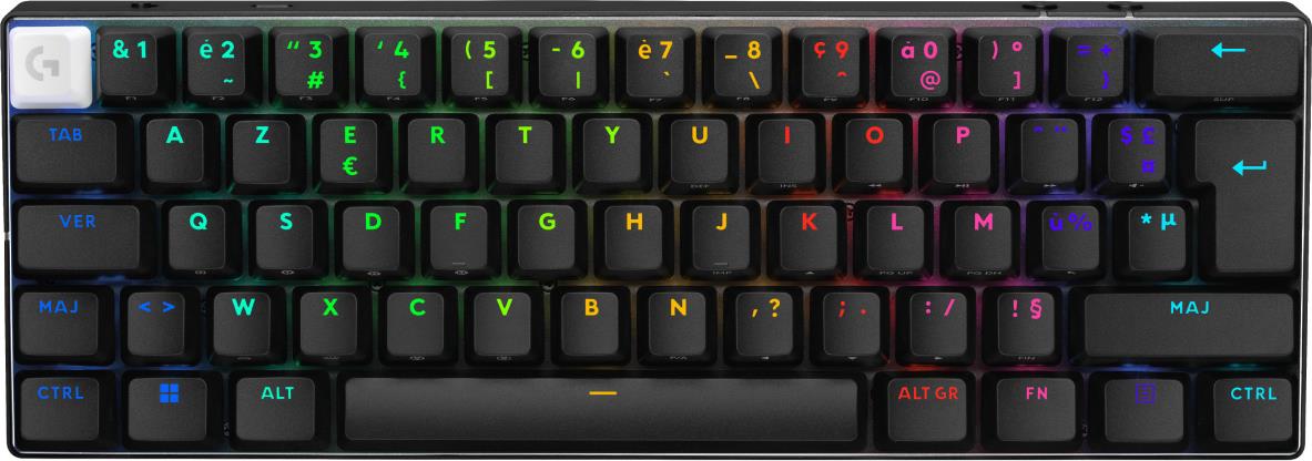 Logitech G PRO X 60 Gaming Keyboard USB + RF Wireless + Bluetooth AZERTY French Black 920-011906
