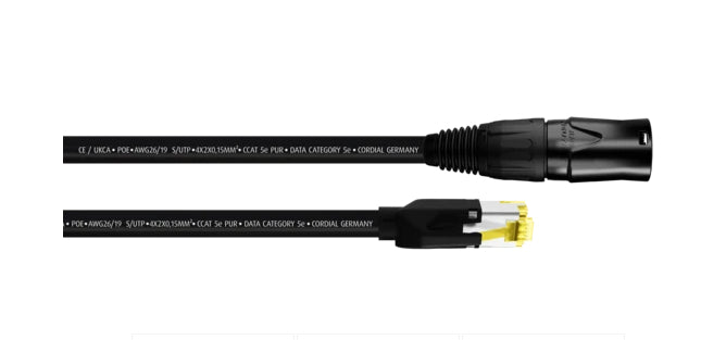 Cordial RJ45 Network Cable CAT 5e 2.00 m Black 15548
