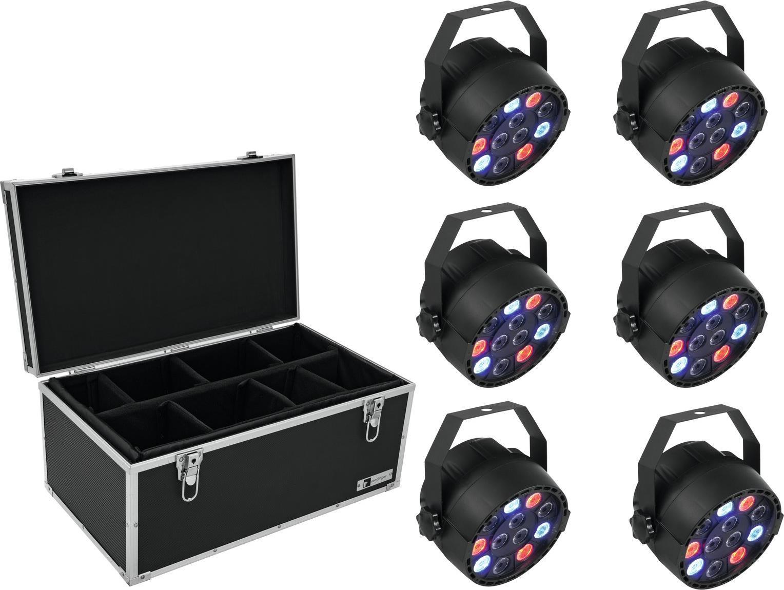 EUROLITE Set of 6 LED PARty Spots + Case TDV-1