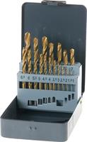 kwb Metal Spiral Drill Bit Set, 19 Pieces, High-Speed Steel, DIN 338,421856