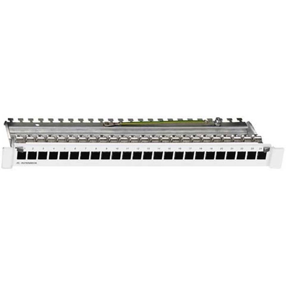 Rutenbeck Patch Panel 48.30 cm (19"), CAT6A, 24xRJ45, Light Grey, PP-UM (239101000)