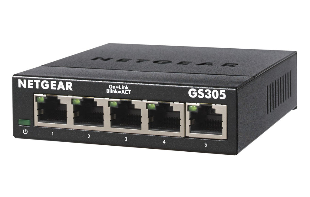 NETGEAR GS305-300PES 5-Port Gigabit Ethernet Switch Metal