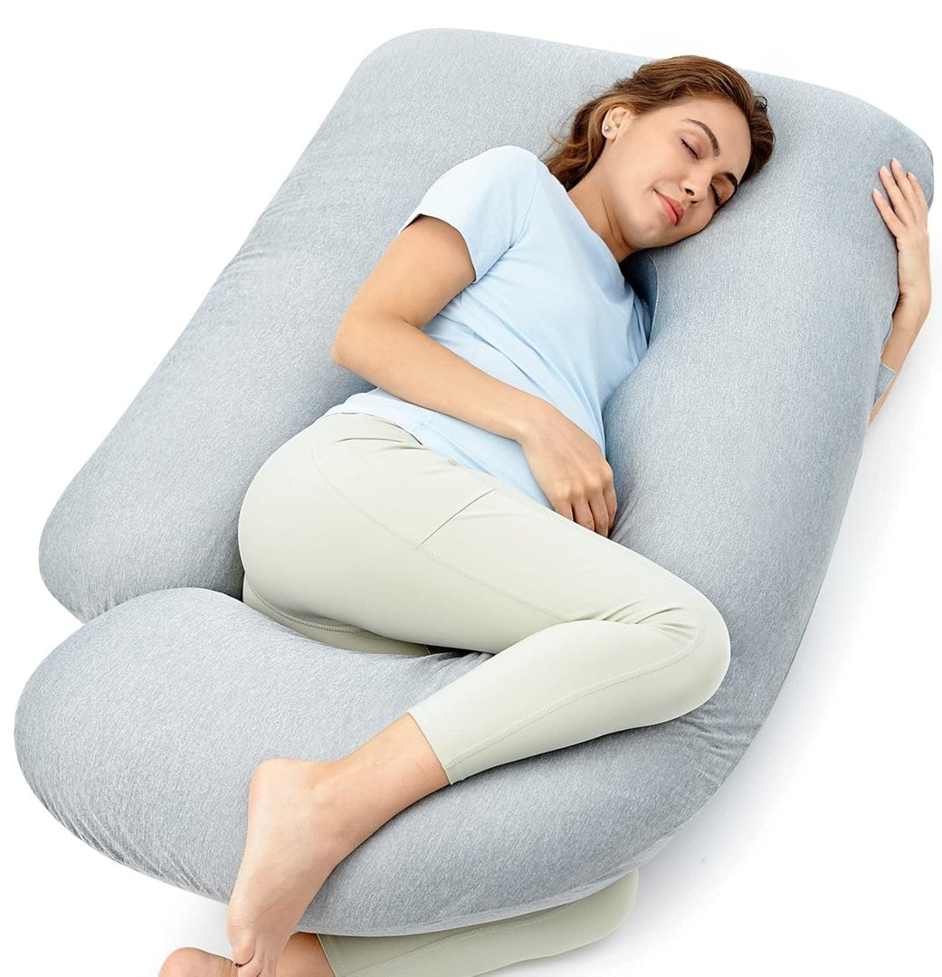Momcozy PP102 Szara | Poduszka ciążowa w kształcie litery U |