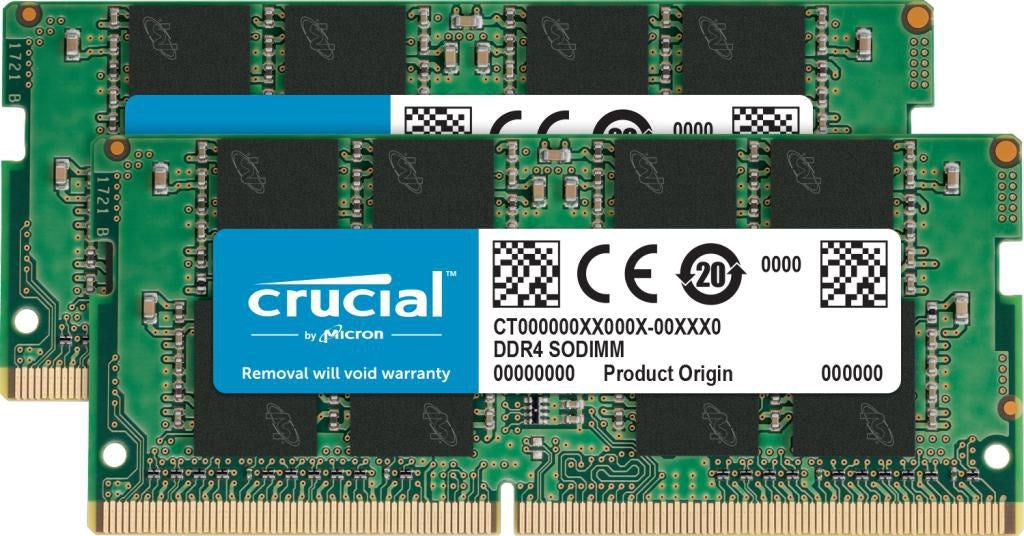 Crucial DDR4 - 16 GB: 2 x 8 GB - SO DIMM 260-PIN - 3200 MHz - Non-ECC (PC4-25600) CL22