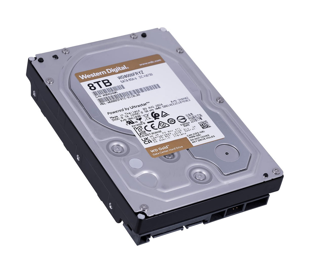 WD Gold WD8005FRYZ - Hard Drive - Enterprise - 8TB - Internal - 3.5" - SATA 6Gb/s - 7200 RPM - Buffer: 256MB (WD8005FRYZ)